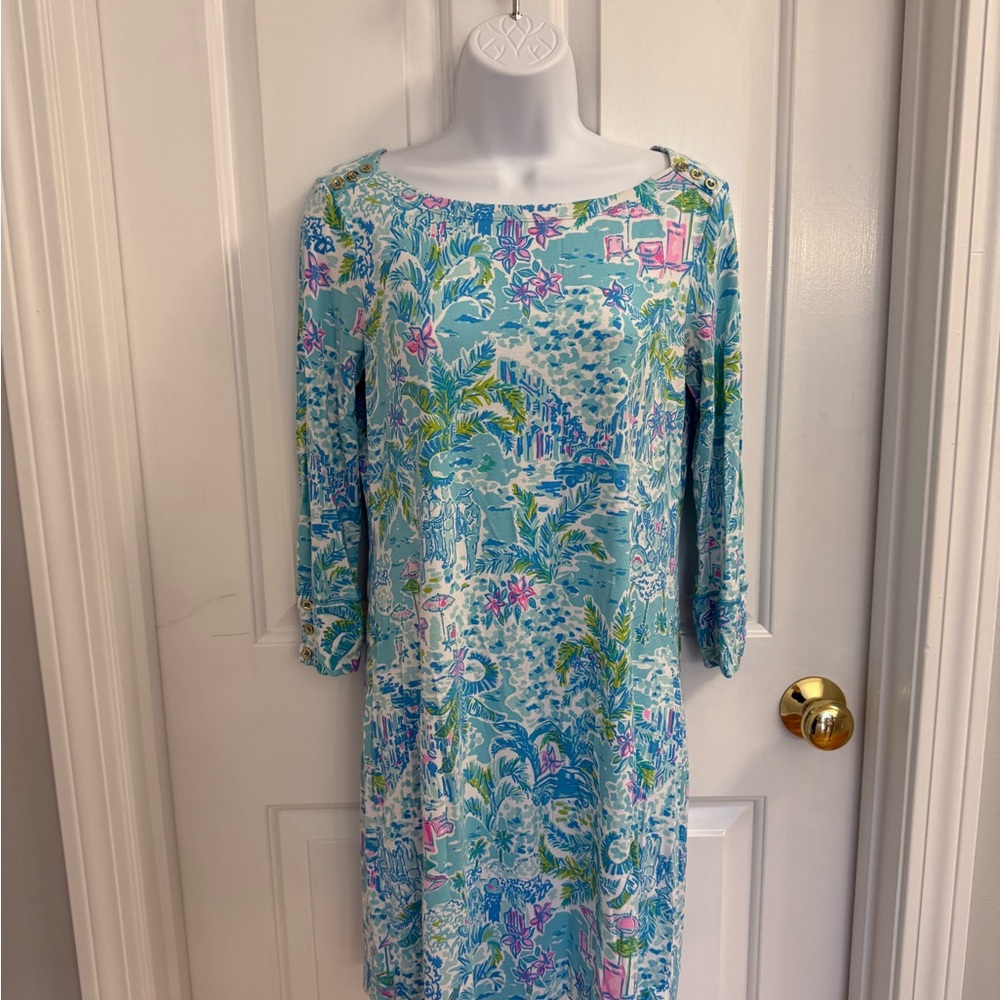 Lilly Pulitzer Women's Blue Floral Dress